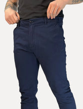 Calça Dixen Masculina Adaptive Sarja Regulagem Cós Azul Marinho