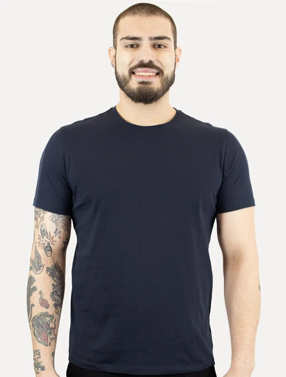 Camiseta Aramis Masculina New Essencial Lisa Azul Marinho