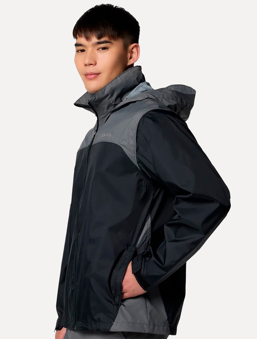 Jaqueta Columbia Masculina Glennaker Lake II Rain Preto / Cinza