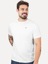 Camiseta Replay Masculina Regular Basic Crewneck Embroidery Logo Branca