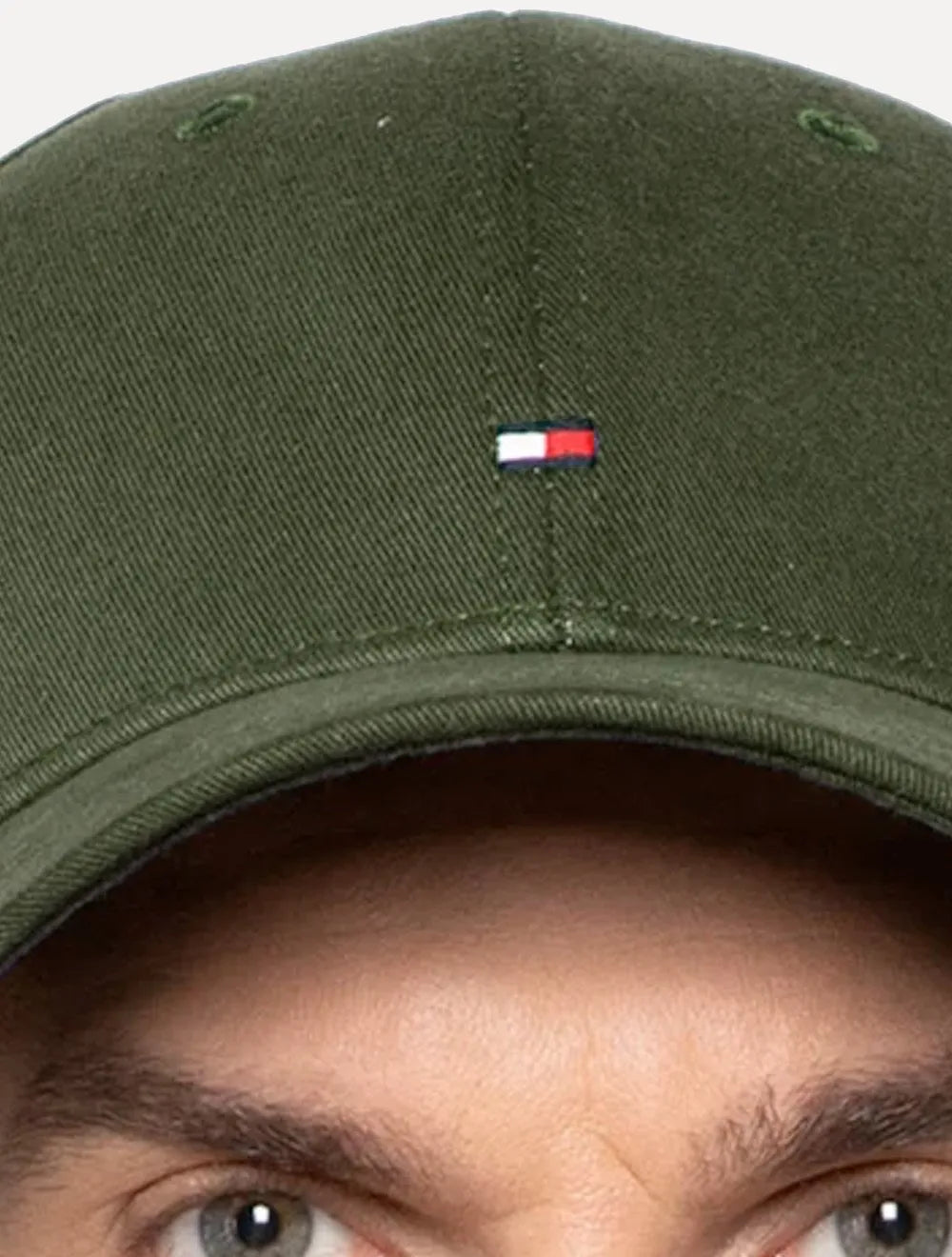 Boné Tommy Hilfiger Masculino Classic Cap Flag Tape Verde Militar