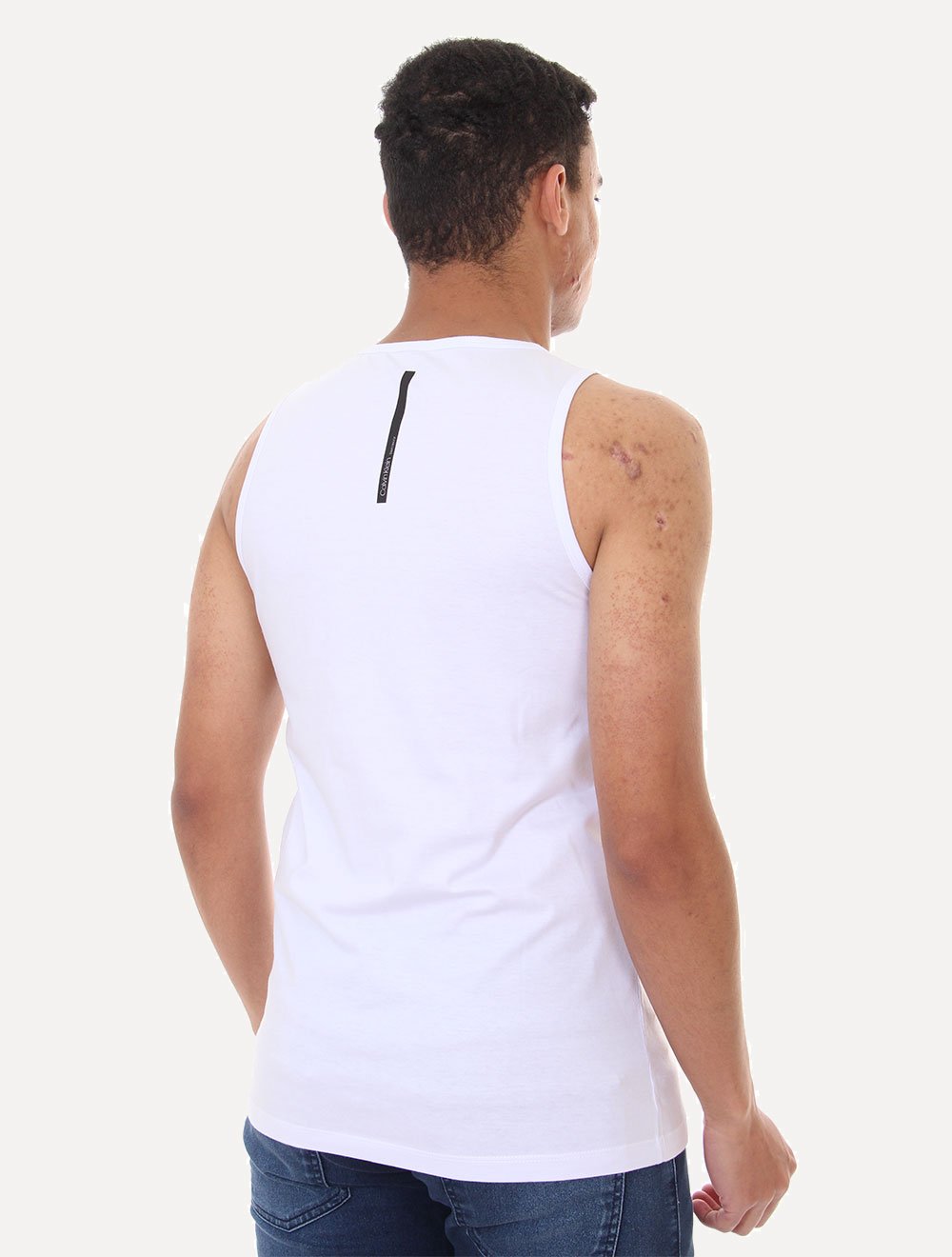 Regata Calvin Klein Swimwear Masculina Classic Branca