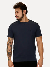 Camiseta Aramis Masculina Regular Suedine Canelado Azul Marinho