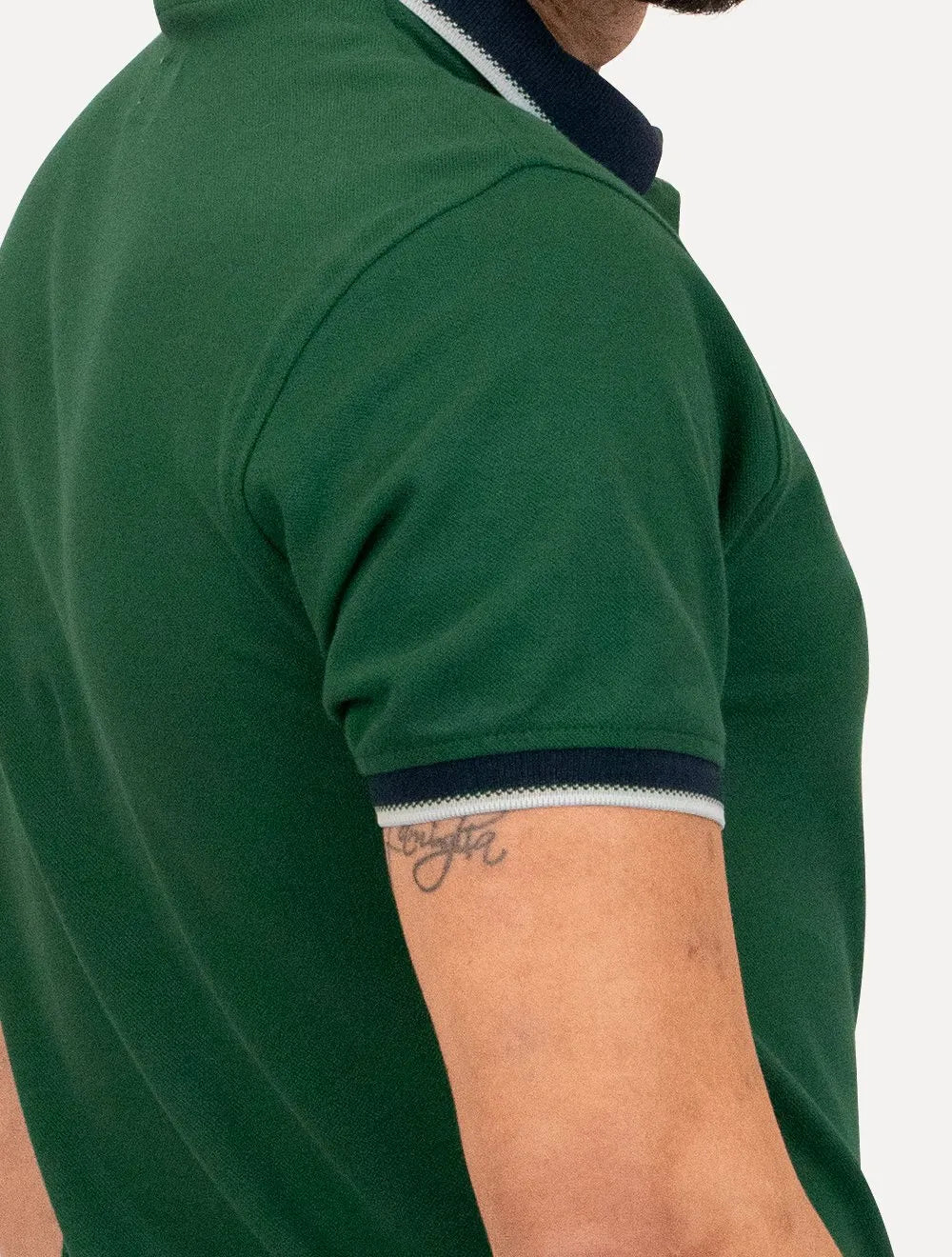 Polo Levis Masculina Slim Housemark Dewy Tipping Verde