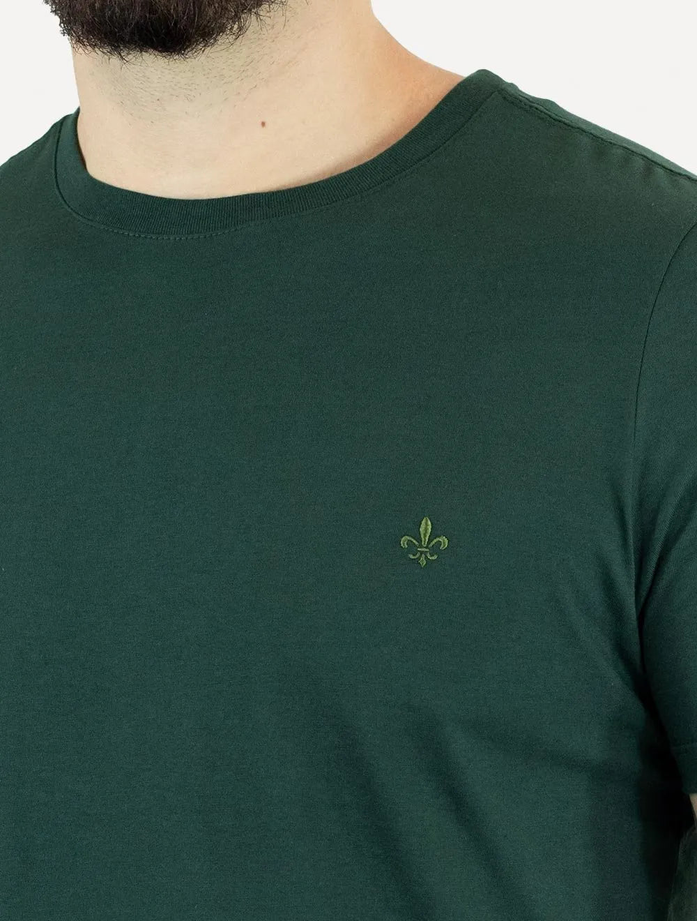 Camiseta Dudalina Masculina Essentials Modal Logo Verde