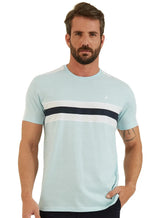 Camiseta Nautica Masculina Grosgrain Chest Sash Azul Claro