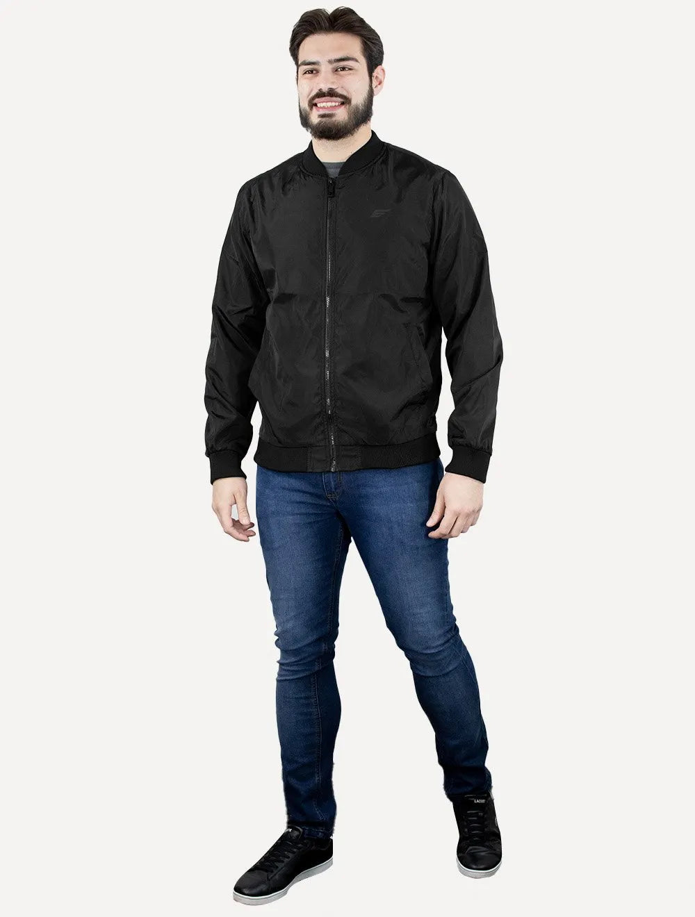 Jaqueta Ellus Masculina Nylon Light Bomber Pocket Preta