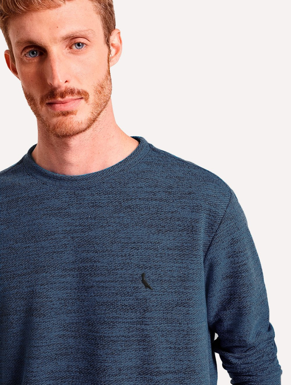 Casaco Reserva Masculino Moletinho Hoodie Capuz Logo Azul Mescla