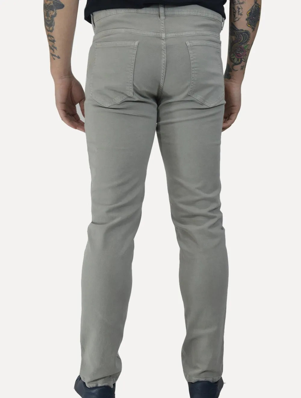 Calça Aramis Jeans Masculina Skinny Color 5 Pockets Cinza Claro