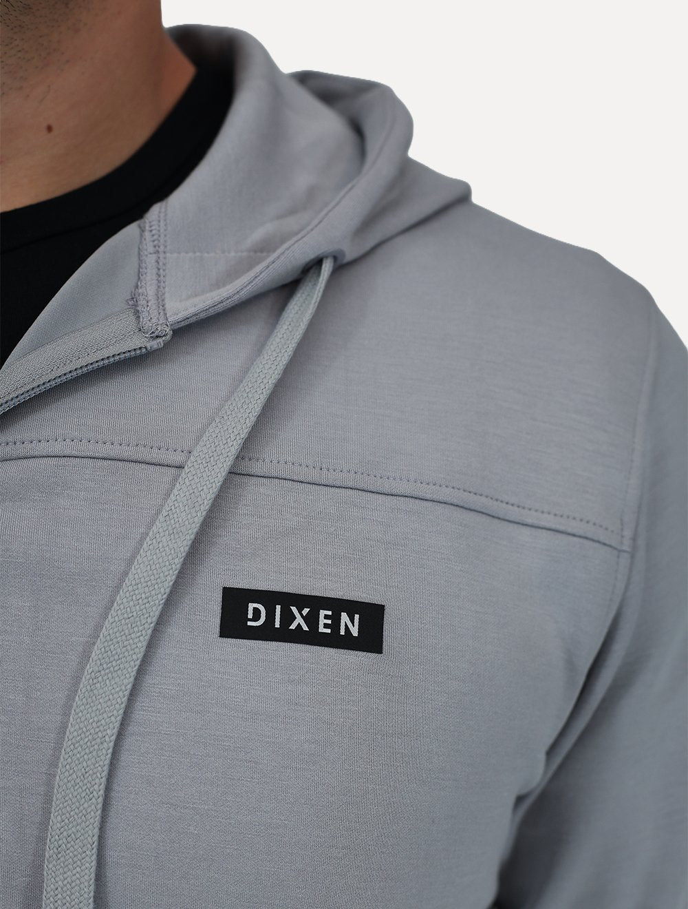 Conjunto Dixen Agasalho Moletom Jaqueta com Zíper Frontal Cinza