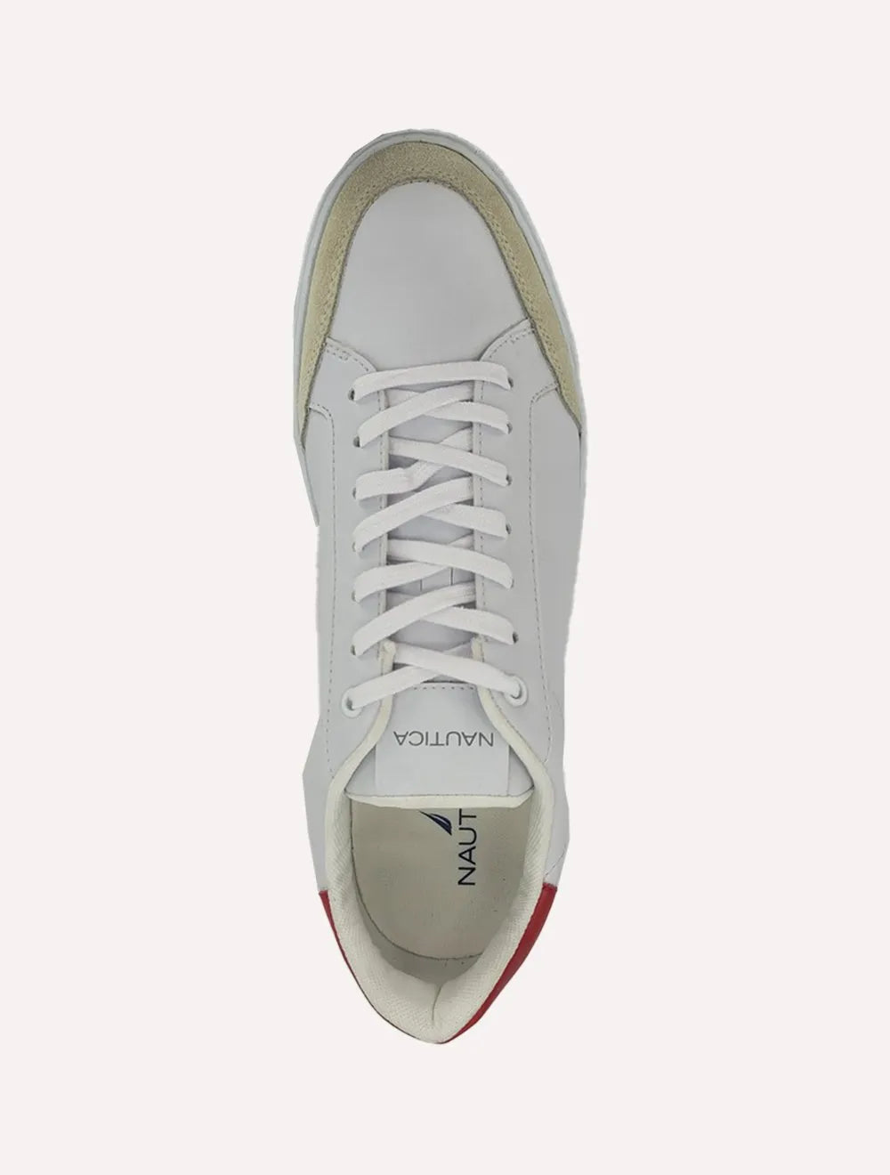 Tênis Nautica Masculino SL Couro Vermelho/Branco