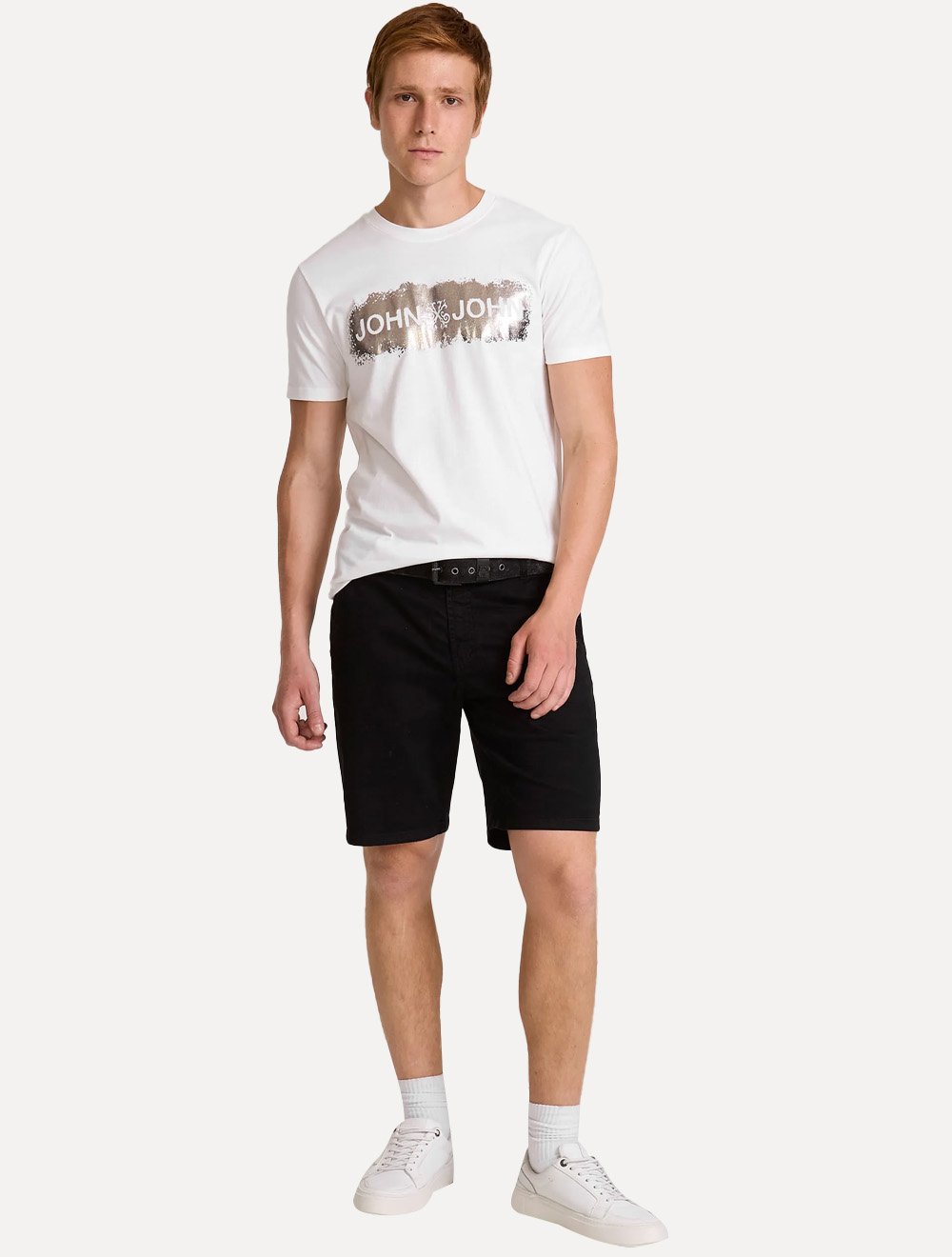 Bermuda John John Masculina Chino Portland Preta