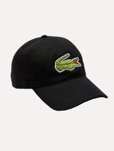 Boné Lacoste Gabardine Big Croco Preto