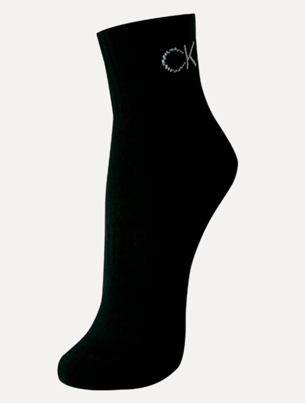 Meia Calvin Klein Esportiva Cano Médio CK Preta 1UN