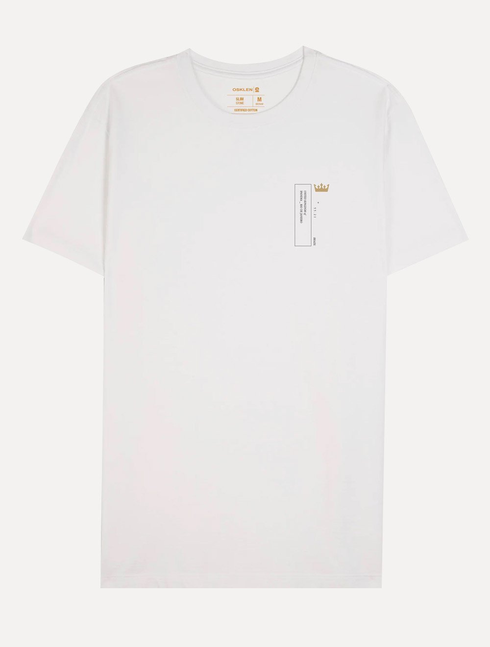 Camiseta Osklen Masculina Slim Vintage Rio UKI 5521 Branca