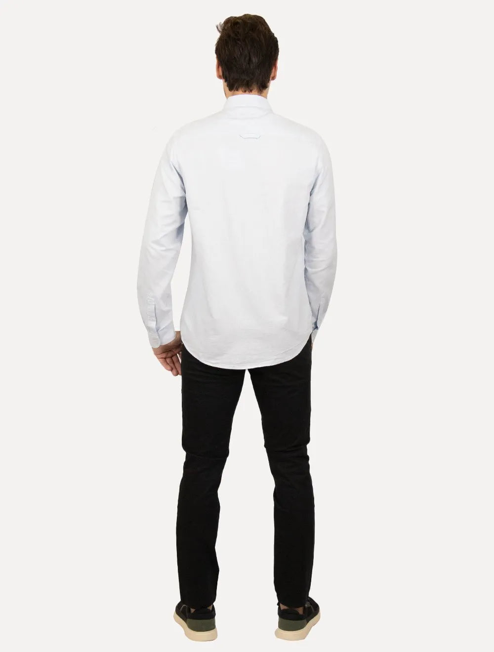 Camisa Tommy Jeans Masculina Regular Classic Oxford Pocket Azul Claro