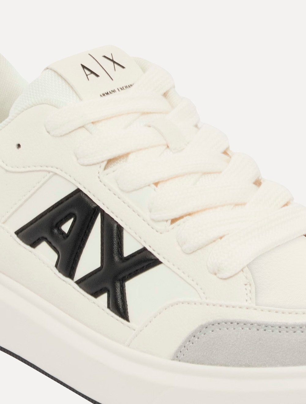 Tênis Armani Exchange Masculino Suede Sneaker Rubber Sole Branco