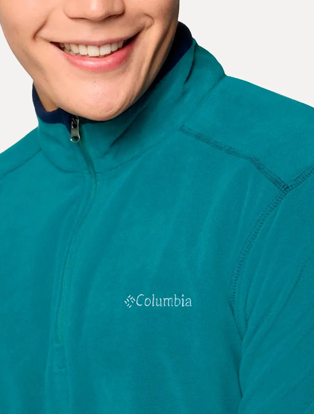 Blusa Columbia Masculina Klamath Range II Half Zip Verde