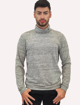 Blusa Calvin Klein Jeans Masculina Tricot Flamê Cinza Mescla