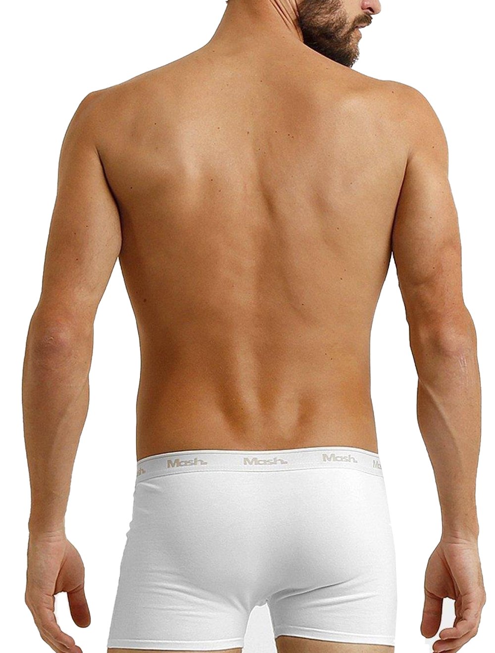 Cueca Mash Boxer Cotton Basic Branca/Preta Pack 2UN