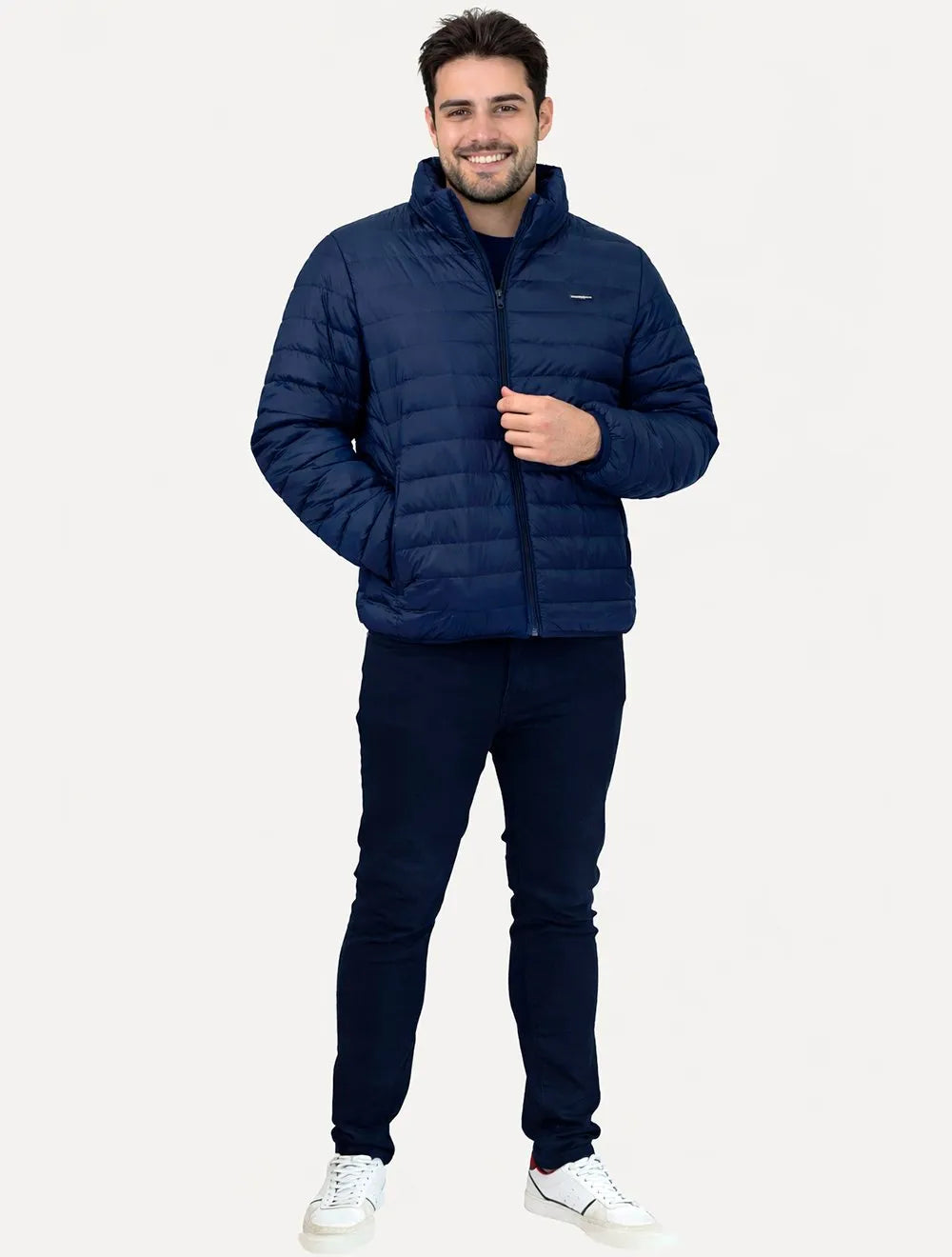 Jaqueta Calvin Klein Masculina Puffer Waterproof Azul Marinho