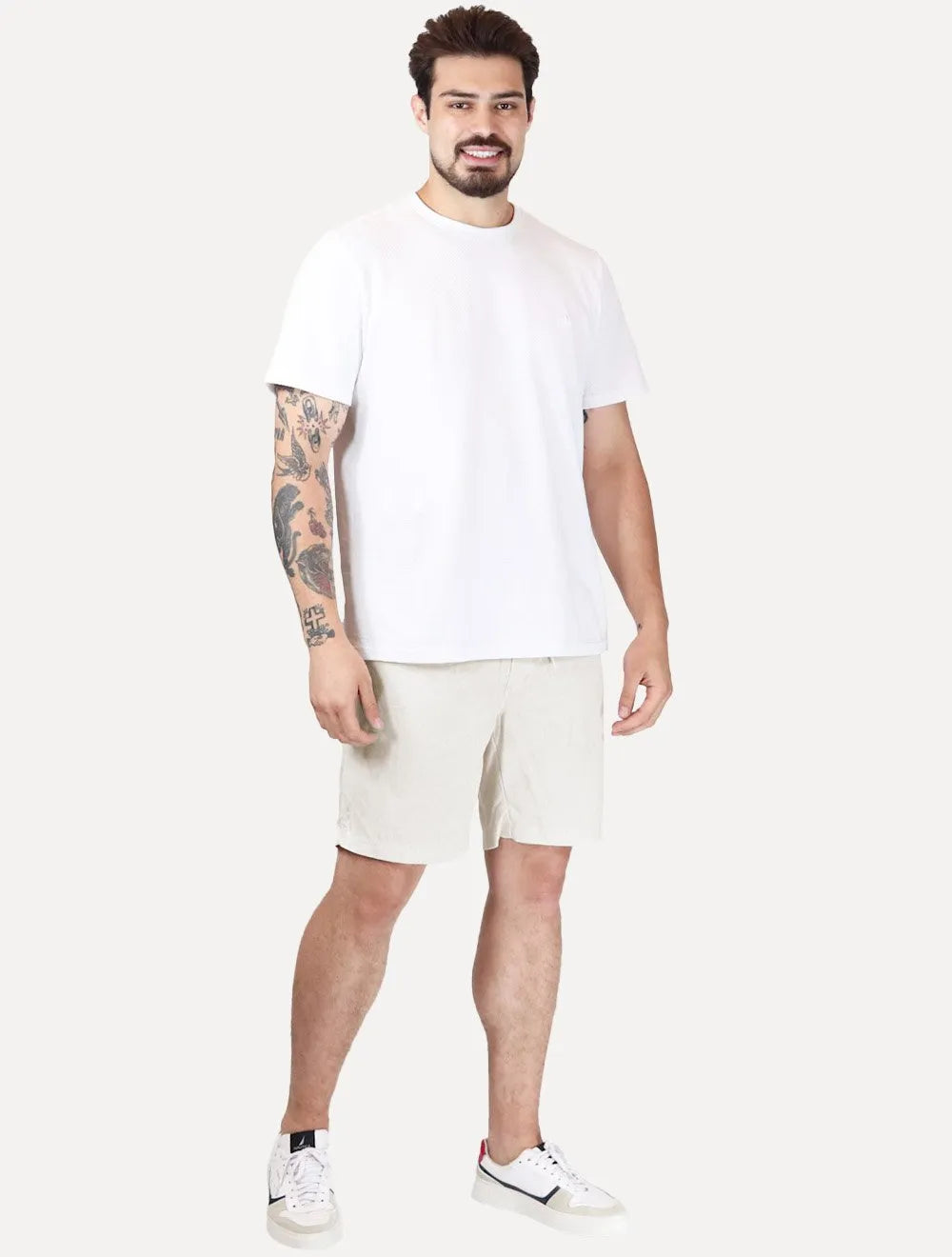 Short Calvin Klein Jeans Sarja Masculino Color Elastic Areia