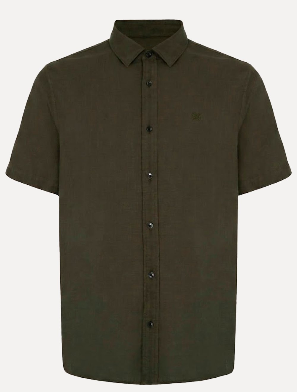 Camisa John John Masculina Regular Manga Curta Rustic Mono Logo Verde Médio