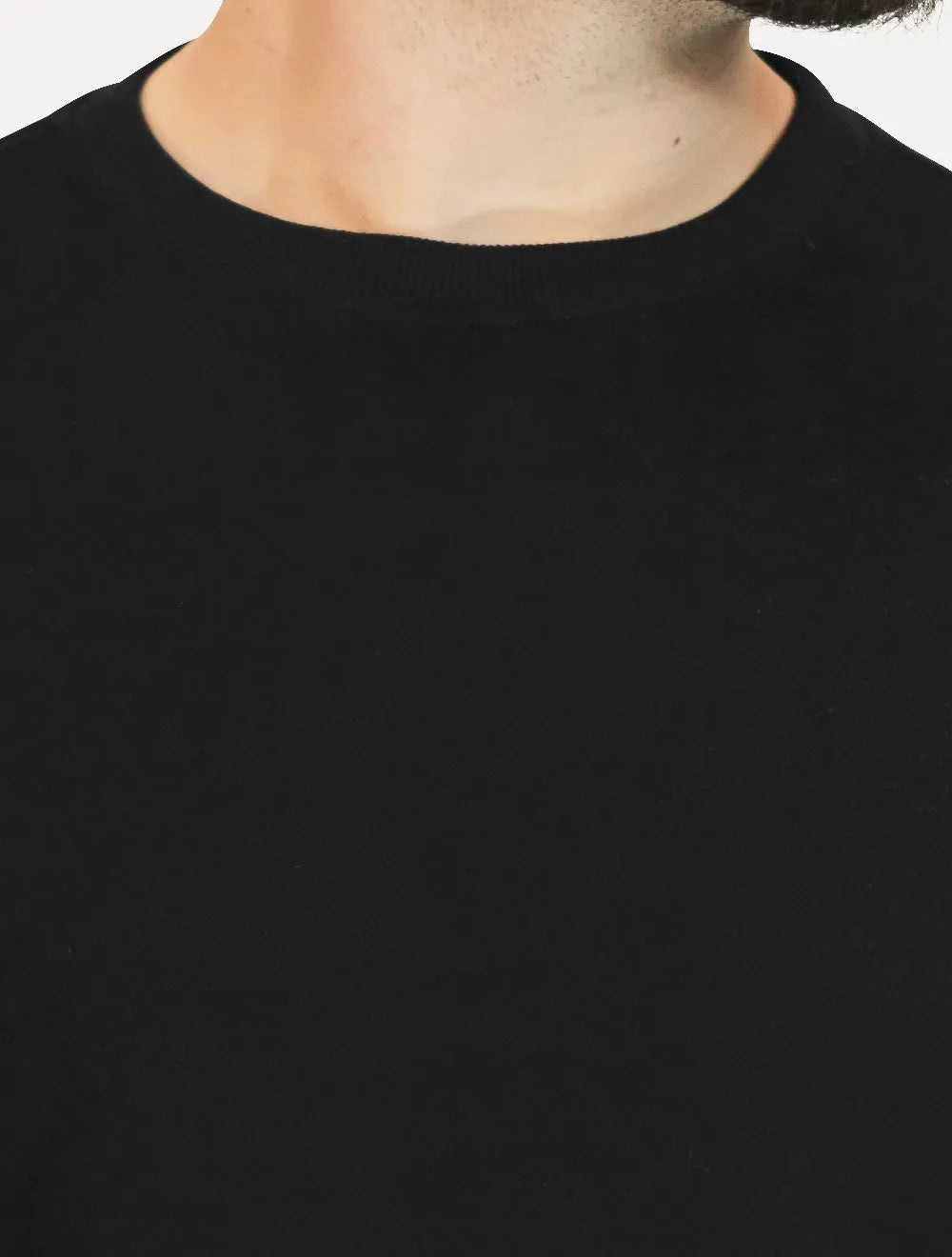 Moletom Masculino Crewneck Liso Preto