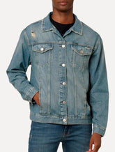 Jaqueta Calvin Klein Jeans Trucker Stoned Azul