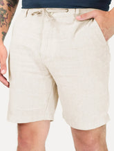 Bermuda Calvin Klein Jeans Masculina Cadarço Linen Caqui