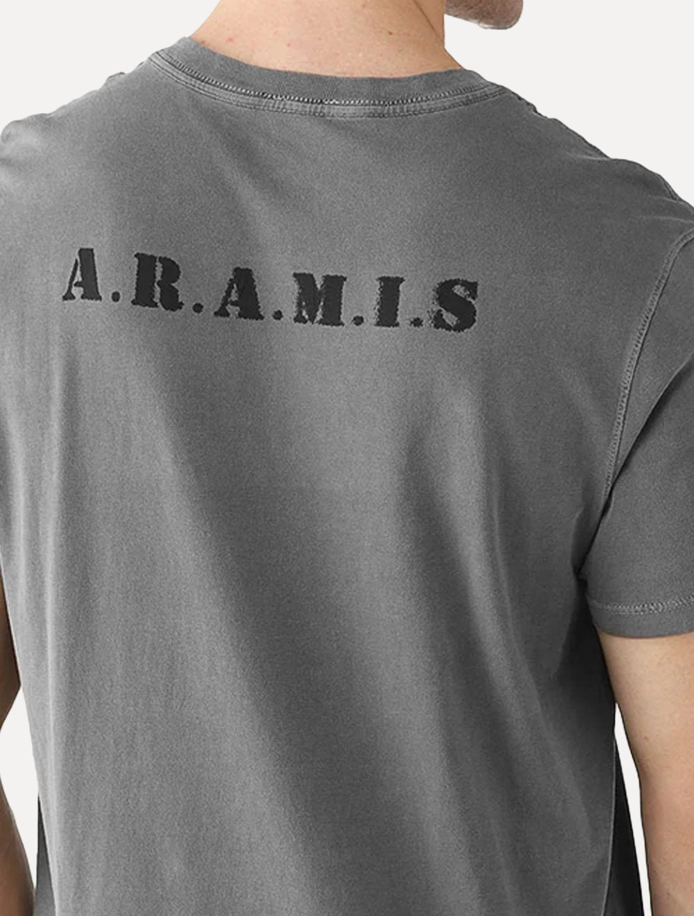 Camiseta Aramis Masculina Regular Military Grafite