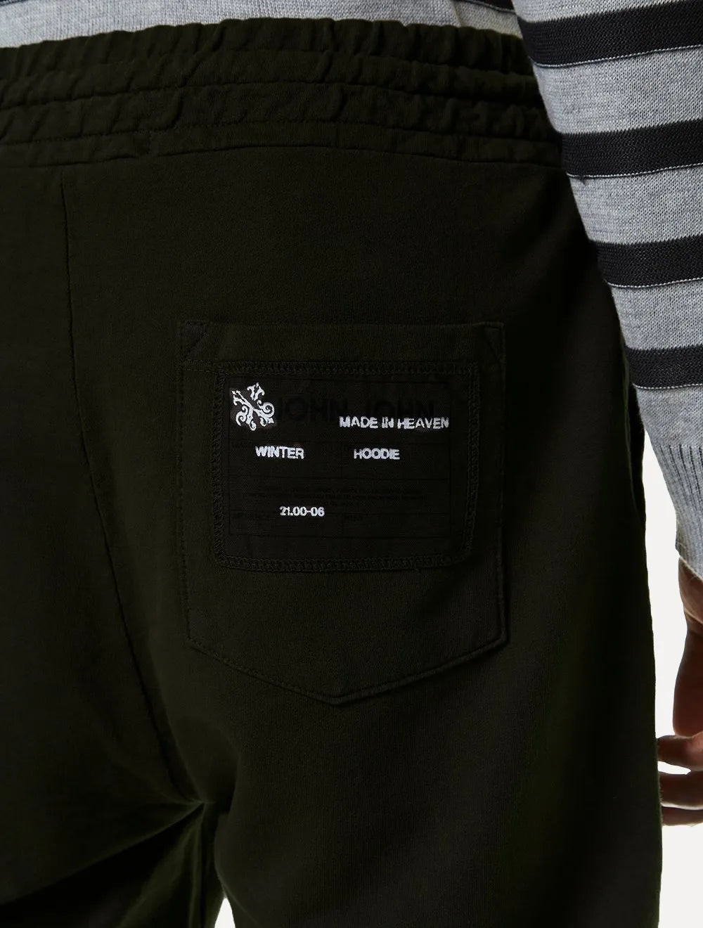 Calça John John Masculina Moletom Patch Verde Escuro