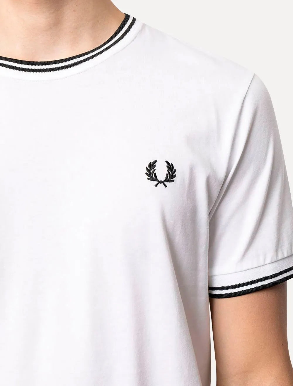 Camiseta Fred Perry Masculina Regular Twin Tipped Branca