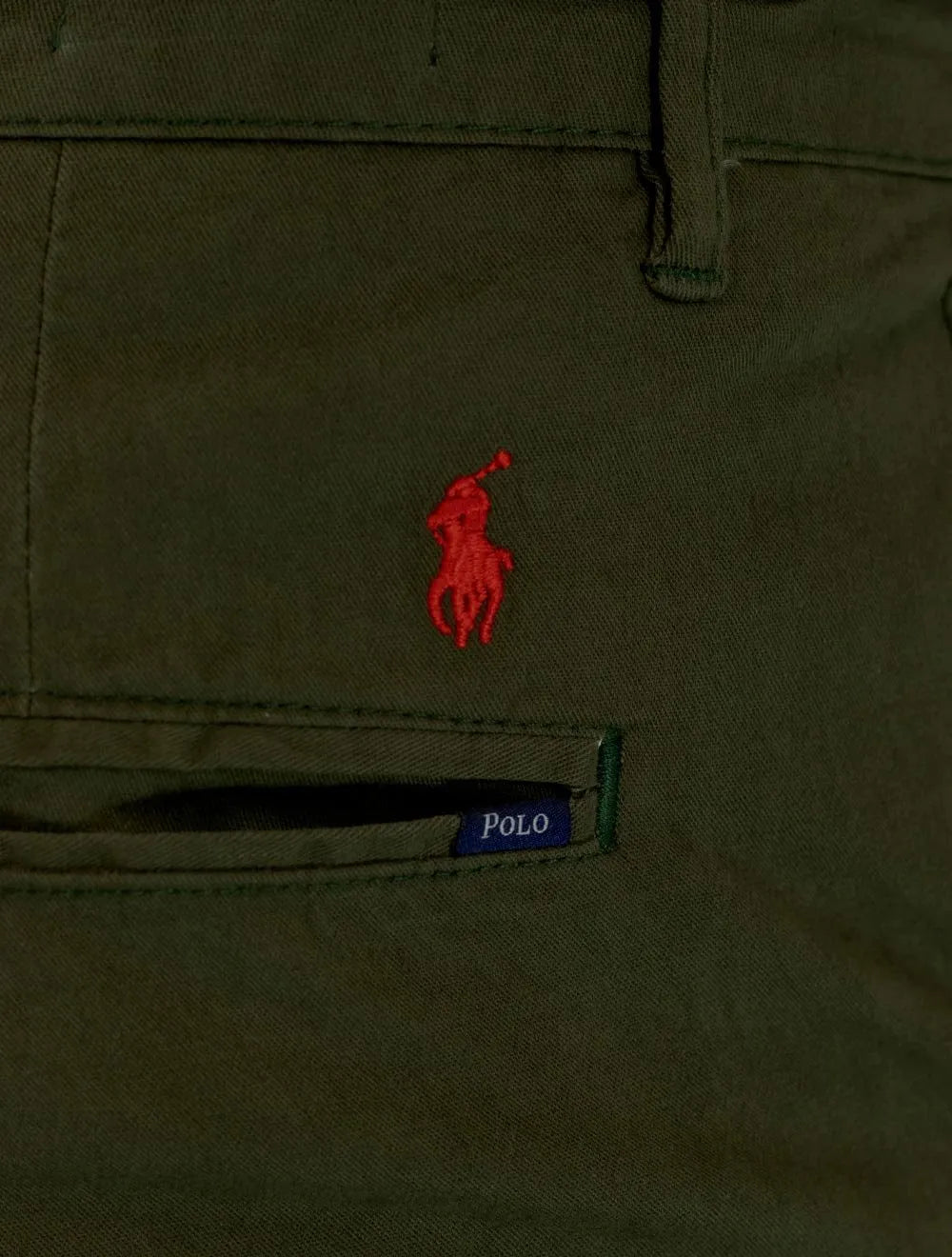 Bermuda Ralph Lauren Masculina Sarja Stretch Verde Militar