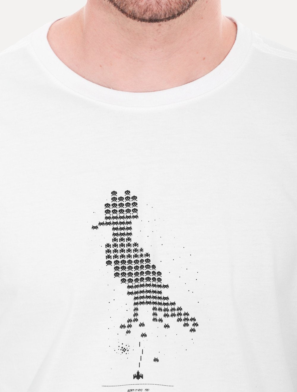 Camiseta Reserva Masculina Woodpecker Space Invaders Branca