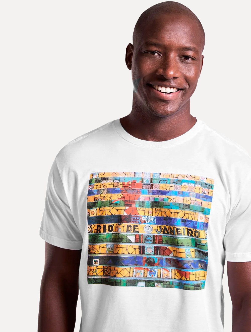 Camiseta Reserva Masculina Azulejos Branca