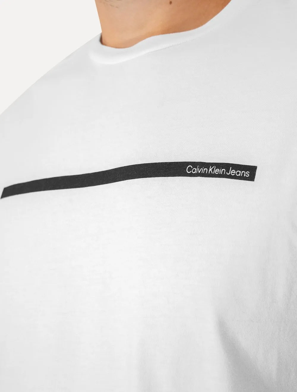 Camiseta Calvin Klein Jeans Masculina Sash Branca