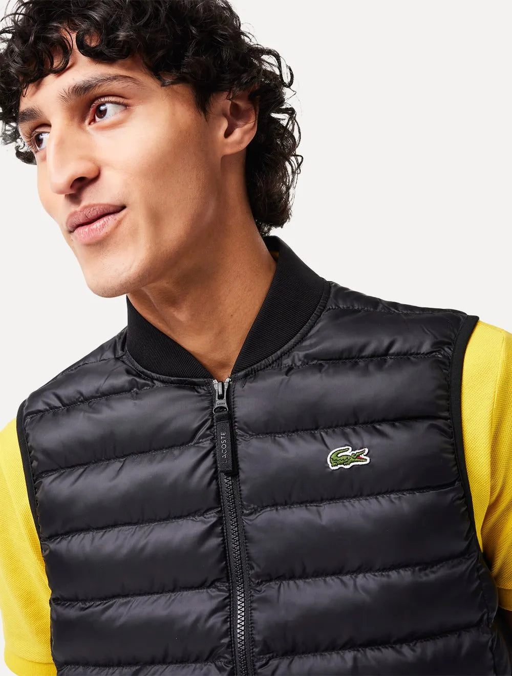 Colete Lacoste Masculino Puffer Water Repellent Vest Preta
