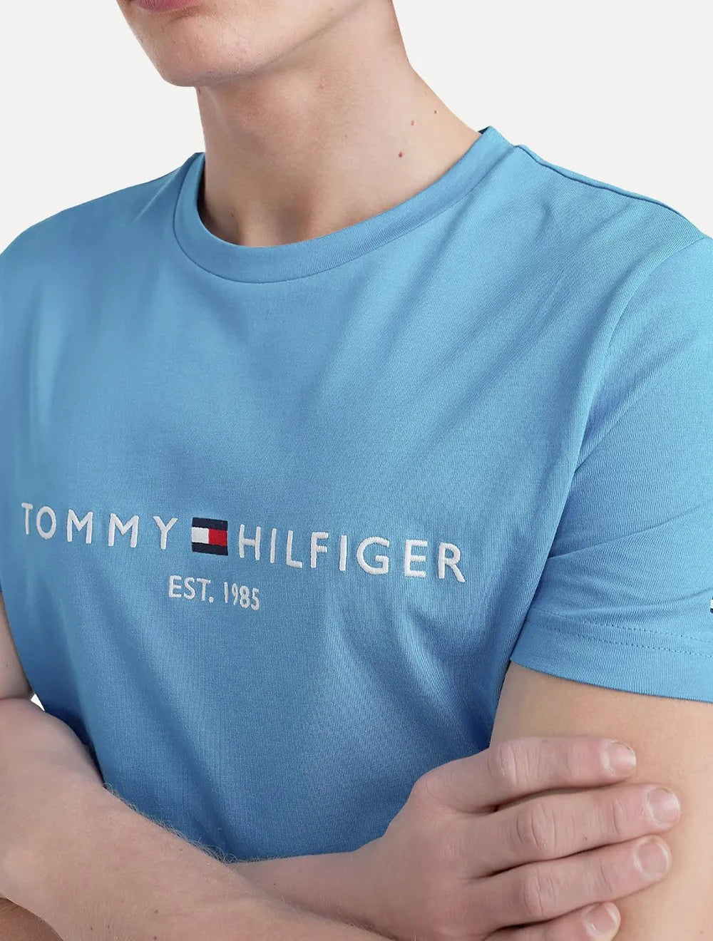 Camiseta Tommy Hilfiger Masculina Core Logo Tee Azul