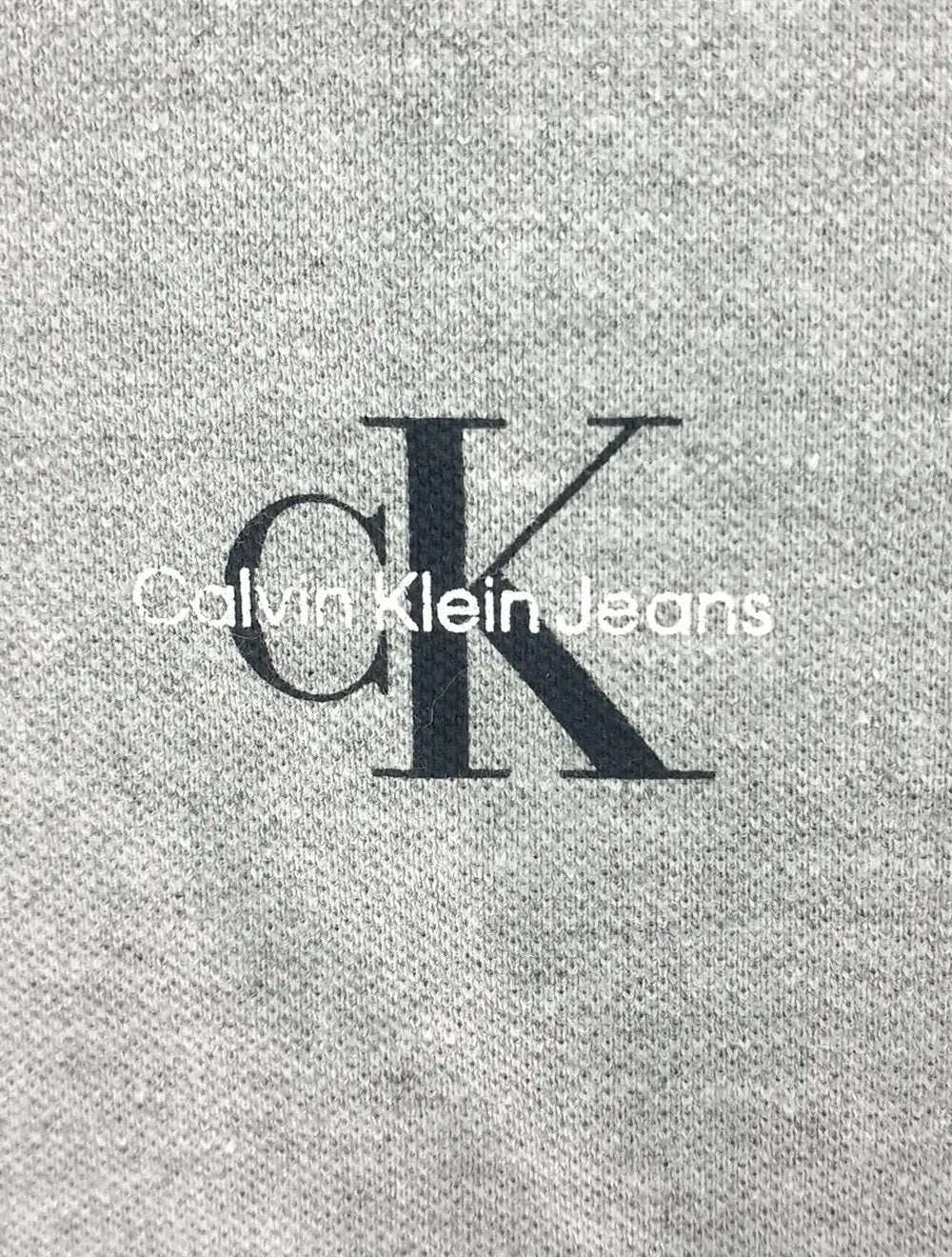 Polo Calvin Klein Jeans Masculina Piquet Regular Re Issue Cinza Mescla