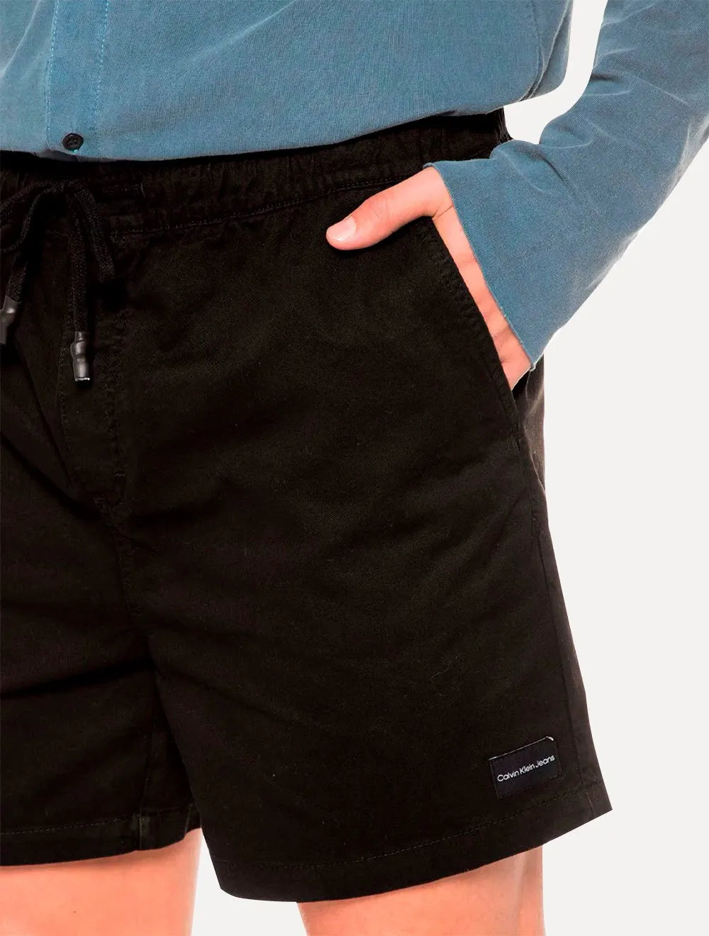 Short Calvin Klein Jeans Masculino Color Elastic Waist Preto