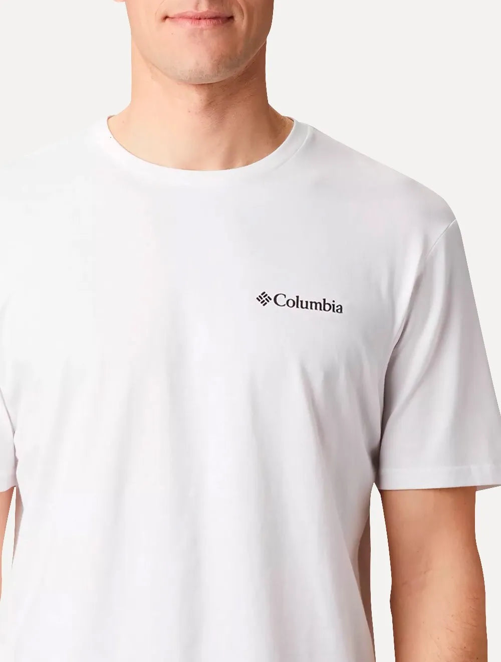 Camiseta Columbia Masculina Basic Dark Logo Branca