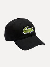 Boné Lacoste Casual Contrast Strep Big Logo Preto
