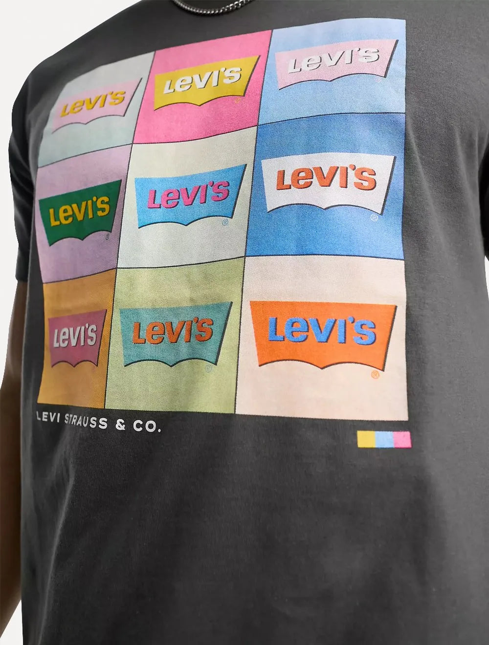 Camiseta Levis Masculina Graphic Crewneck Logo Grafite