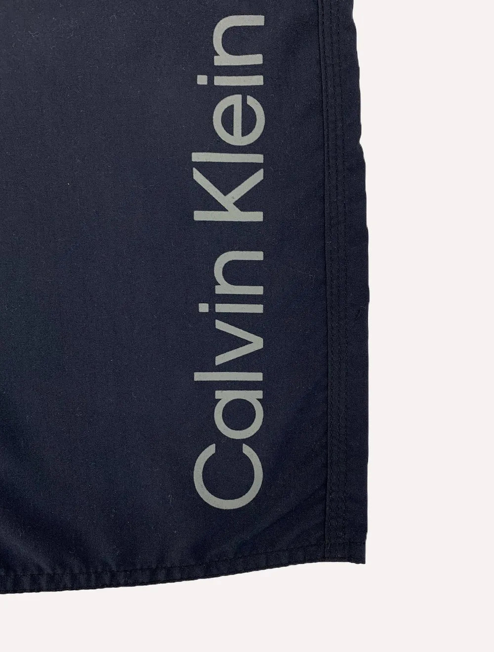 Bermuda Calvin Klein Swimwear Masculina D'Água Vertical Logo Azul Marinho