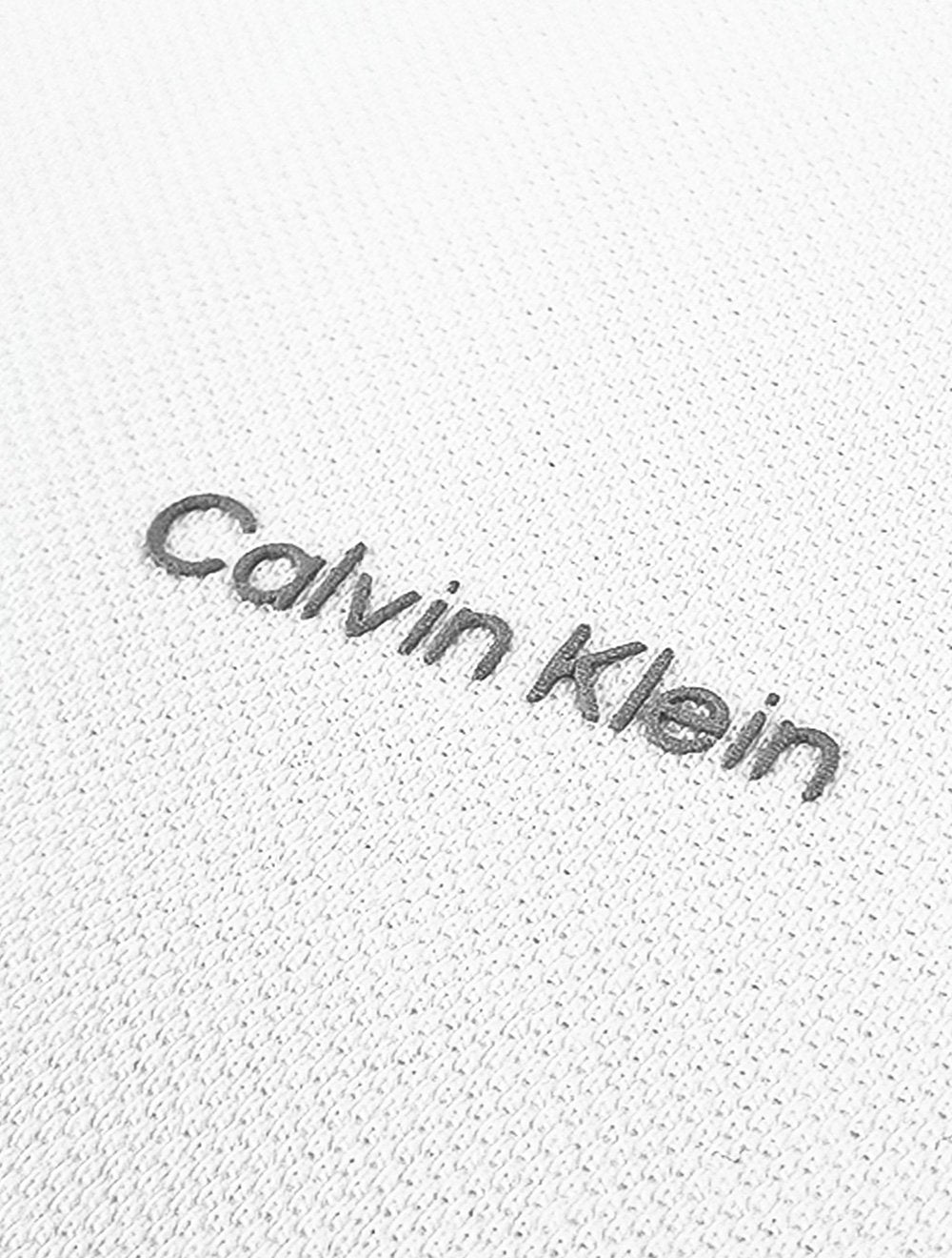 Polo Calvin Klein Masculina Piquet Slim Básica Relevo Branca
