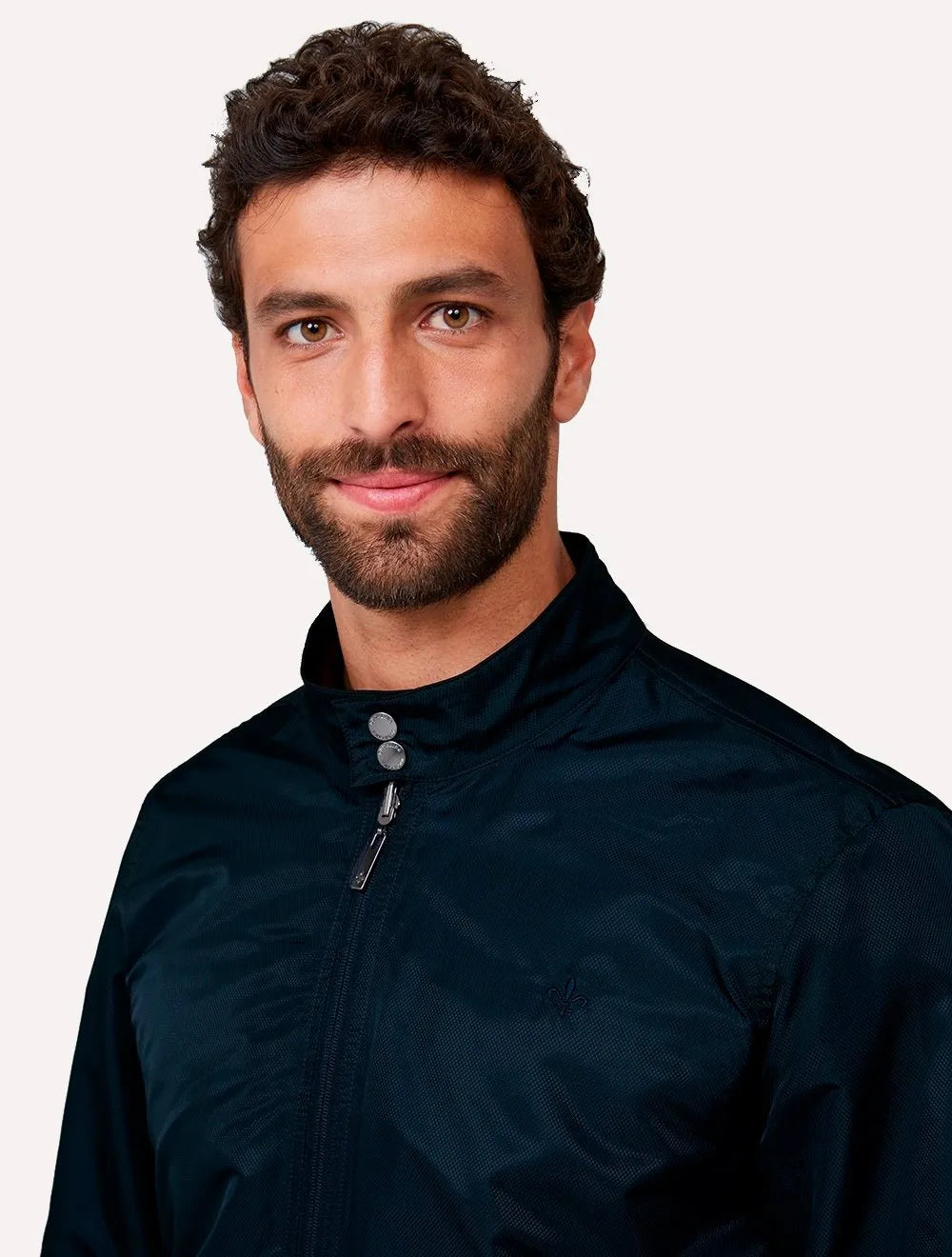 Jaqueta Dudalina Masculina Dupla Face Texturas Azul Marinho