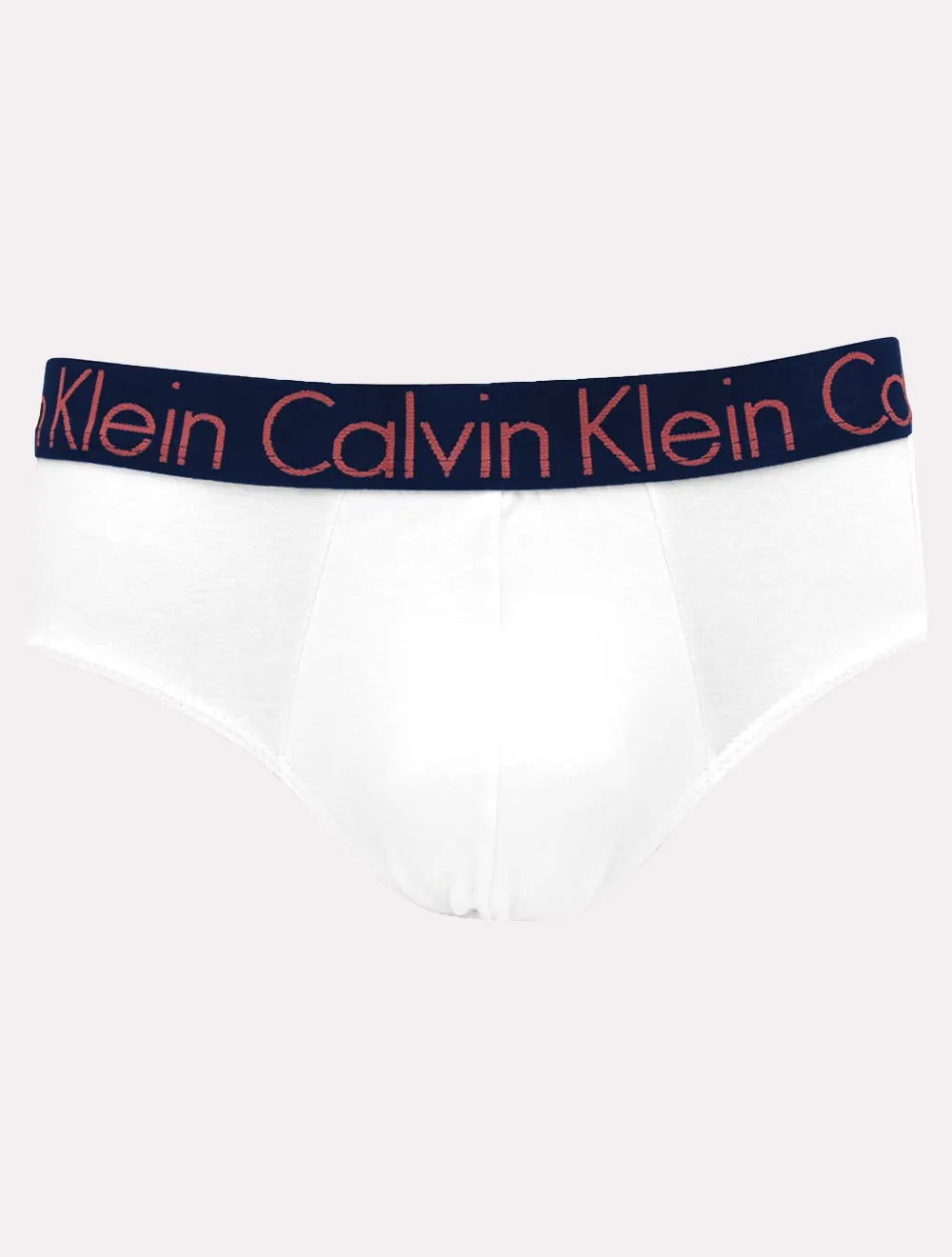Cueca Calvin Klein Brief Cotton Stretch Mag Branca e Marinho Pack 2UN