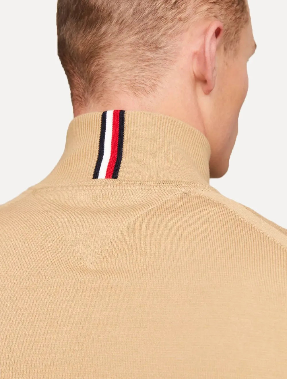 Suéter Tommy Hilfiger Masculino 1985 Zip Through Cáqui