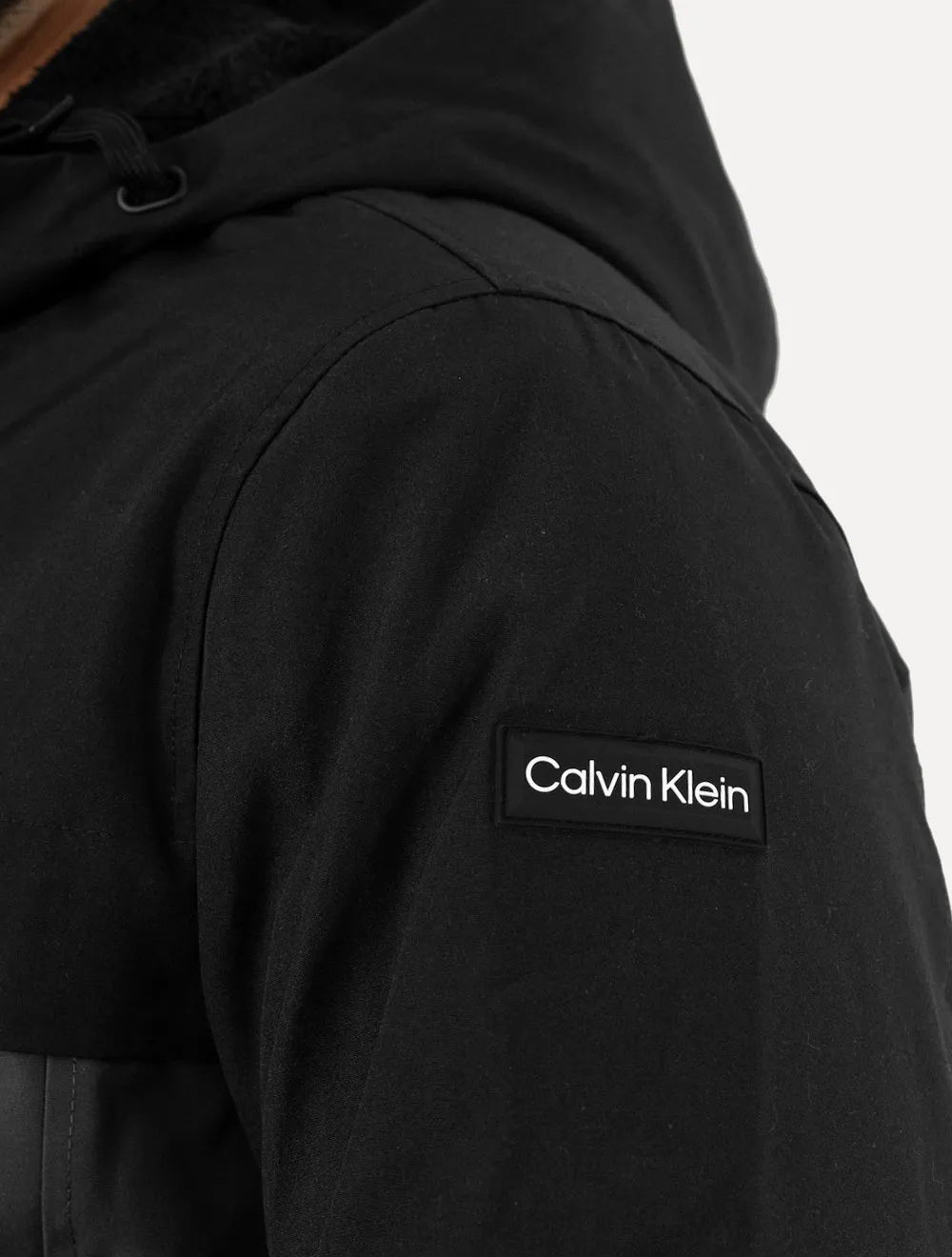 Jaqueta Calvin Klein Masculina Nylon Hoodie Windbreaker Chumbo